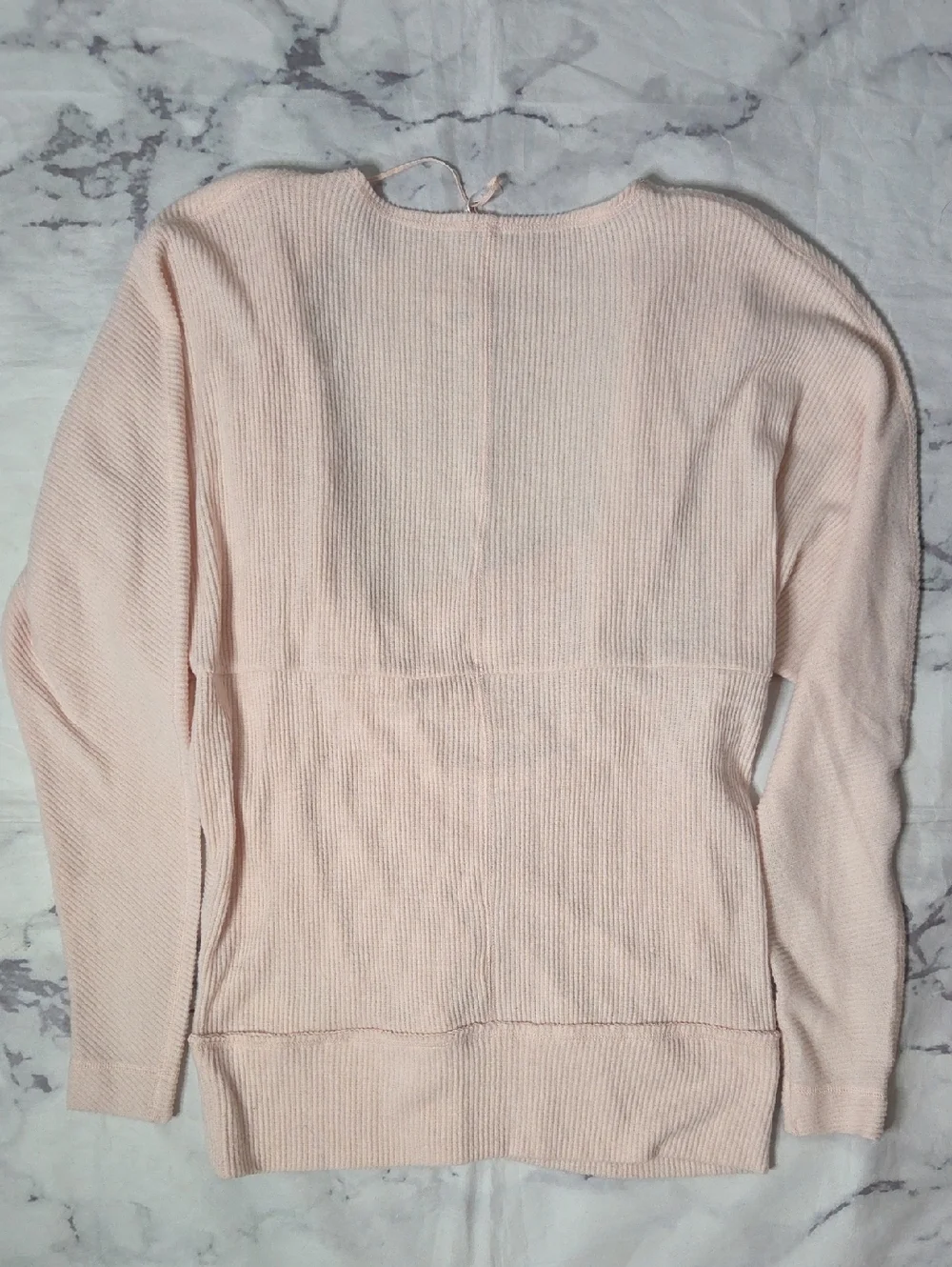 Free People Cozy With You Ribbed Wrap Pullover Sweater In Champagne Toast